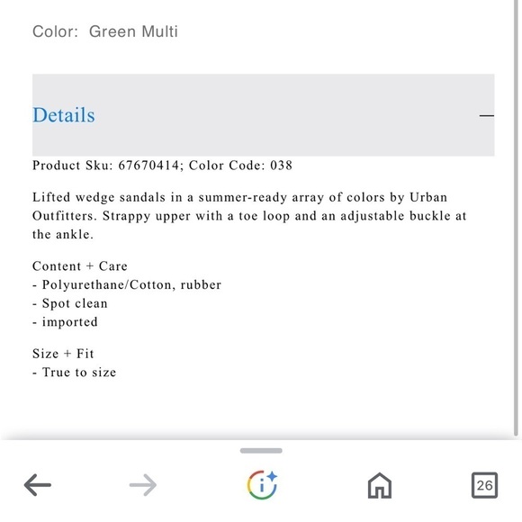 NEW Urban Outfitters UO Nora Strappy Green/Pink Plaid Platform Wedge Sandal - Picture 13 of 15